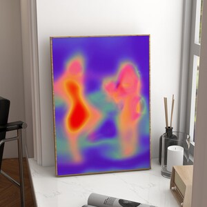 L'energia scorre dove va l'attenzione, poster con sfumatura artistica, stampa murale Aura, stampa astratta, poster Aura, arte di Songs And The Spirits