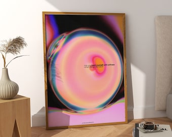 Aura Print, Spiritual Art, Posters Aesthetic, Y2k Decor, Affirmation Wall Art, Aura Poster, Grainy Gradient Poster, Songs And The Spirits