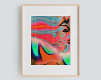 Psychedelic Gradient Art Print: Trippy Aura Wall Decor (Digital Download)