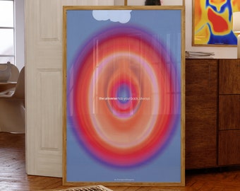 Lámina artística con degradado de aura: Póster de afirmación espiritual (descarga digital)