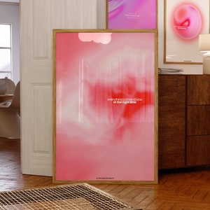 Aura Gradient Art Print: Abstract Rosa Wall Decor (Digital Download)
