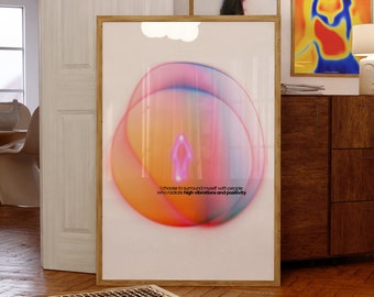 Aura Gradient Print: Spiritual Angel Numbers Wall Art (Digital Download)