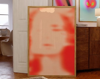 Retro Psychedelic Art Print: 70s Trippy Home Decor