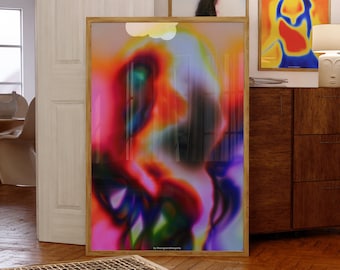 Abstract Aura Art Print: Gradient Wall Decor (Digital Download)