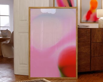Abstract Gradient Art Print: Retro Aura Wall Decor