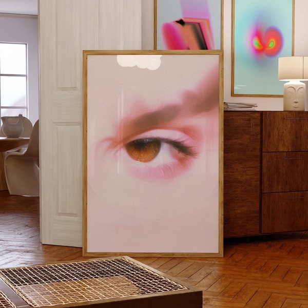 Psychedelic Poster, Aura Wall Art, Abstract Print, Aura Poster, Gradient Wall Art, Eye Poster, Eye Artwork by Songs And The Spirits,