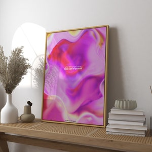 Aura Poster, Gradient Wall Art, Spiritual Print, Abstract Color Gradient Home Decor, Positive Affirmation, Aura energy