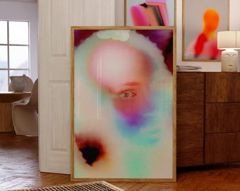 Trippy Aura Art Print: Psychedelic Gradient Poster (Digital Download)