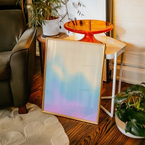 Abstract Gradient Aura Art Print: Retro Wall Decor (Digital Download)