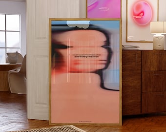 Retro Aura Gradient Art Print: 70s Psychedelic Home Decor
