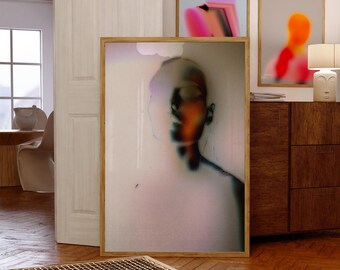 Psychedelic Gradient Art Print, Aura Wall Decor (Digital Download)