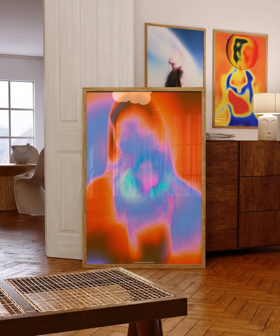 Trippy Gradient Poster: 70s Psychedelic Wall Art (Digital Download)