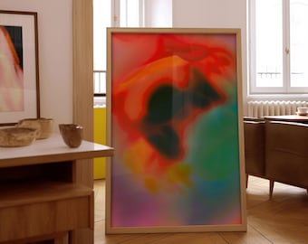 Gradient Aura Art Print: Abstract Wall Decor (Digital Download)