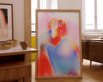 Psychedelic Abstract Art Print: Retro 70s Gradient (Digital Download)