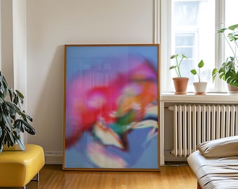 Abstract Wall Art, Gradient Art Print, Aura Poster, Gradient Print, Affirmation Wall Art, Aura Print, Art by Songs And The Spirits