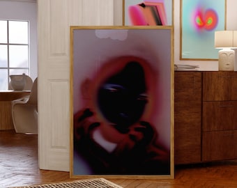 Trippy Aura Art Print: Psychedelic Gradient Poster (Digital Download)