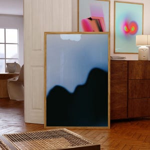 Blurred Horizon Gradient Art Print: Aura Spiritual Wall Art (Digital Download)