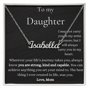 To My Daughter Necklace, Daughter Gift from Mom, Gift from Dad, Daughter Birthday Gift, Daughter Graduation Gift, Custom Gift
