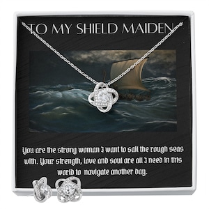 Collar de doncella escudera, regalo para ella, regalo vikingo para ella, regalo de cumpleaños, regalo de aniversario para ella