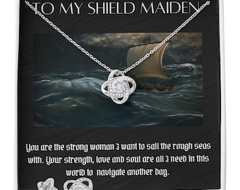 Collier jeune fille bouclier, cadeau pour elle, cadeau viking pour elle, cadeau d'anniversaire, cadeau d'anniversaire pour elle