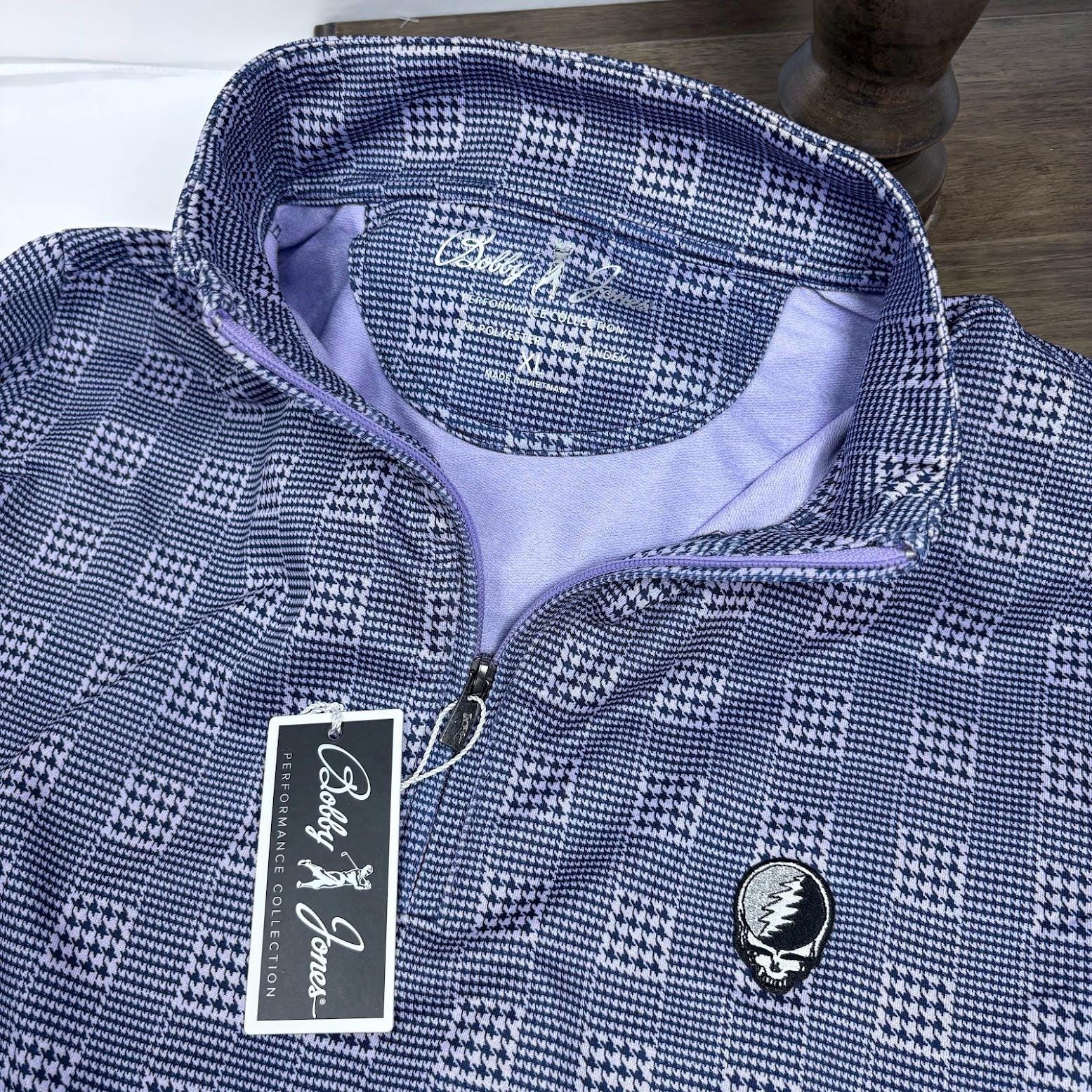 Grateful Dead Steal Your Face Bobby Jones Performance Collection  Houndstooth Pattern Quarter Zip NWT (XL) - Etsy