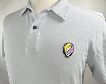 Grateful Dead stehlen dein Gesicht Mossimo Dutti Leinen / Baumwolle Poloshirt (L)