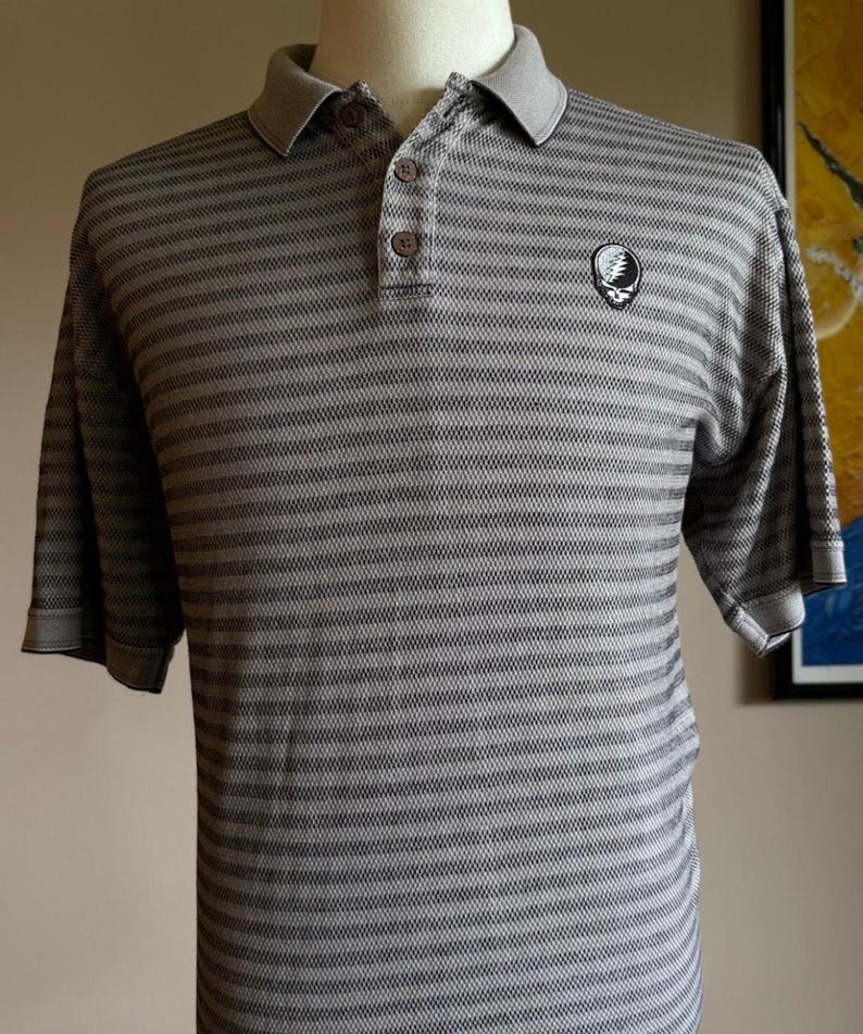 Grateful Dead Steal Your Face Tommy Bahama-polo van zijde/katoen (M) afbeelding 4