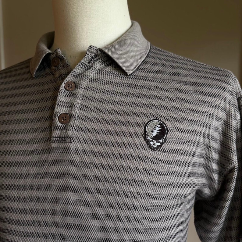 Grateful Dead Steal Your Face Tommy Bahama-polo van zijde/katoen (M) afbeelding 1