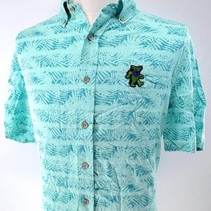 Grateful Dead Dancing Bear Southern Tide Floral Cabana Shirt (L) image 5