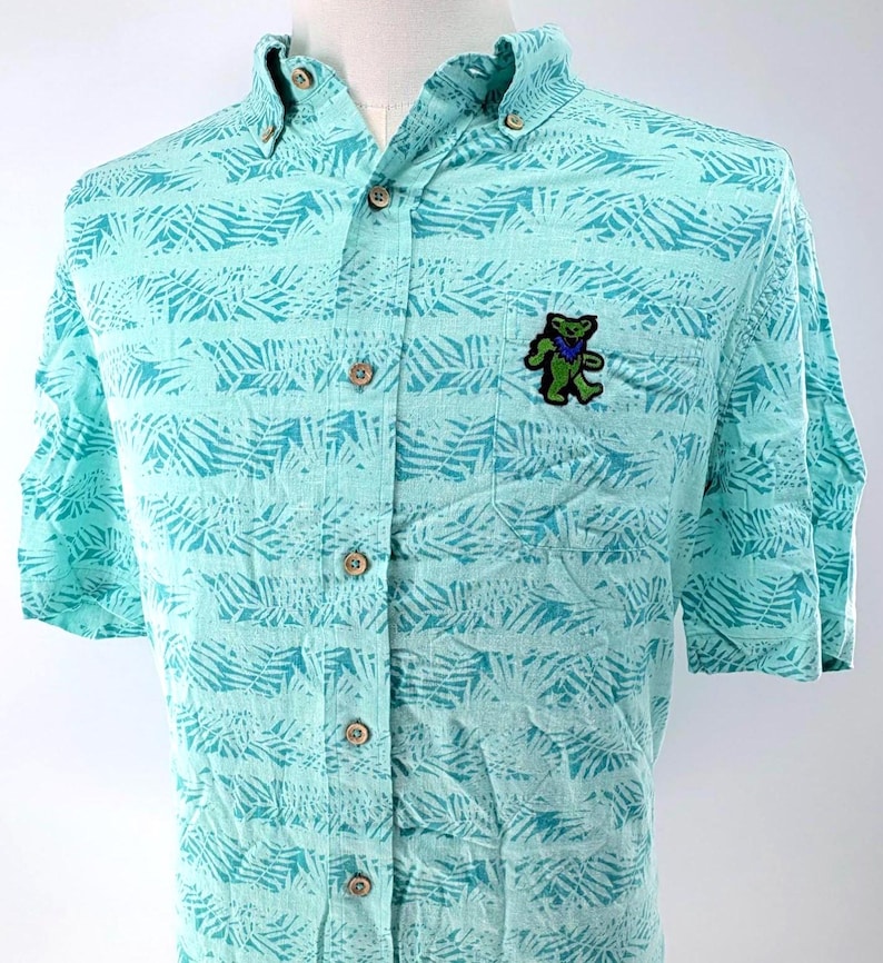 Grateful Dead Dancing Bear Southern Tide Floral Cabana Shirt (L) image 5
