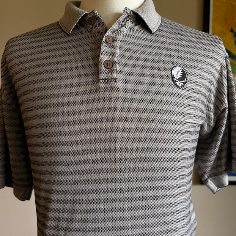 Grateful Dead Steal Your Face Tommy Bahama-polo van zijde/katoen (M) afbeelding 2