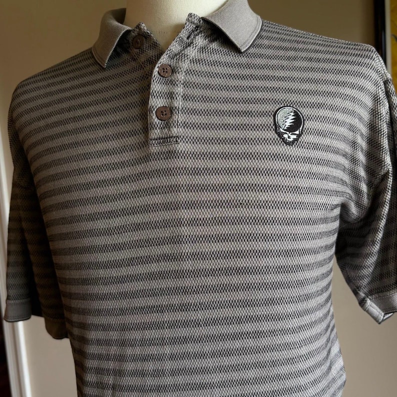 Grateful Dead Steal Your Face Tommy Bahama-polo van zijde/katoen (M) afbeelding 3