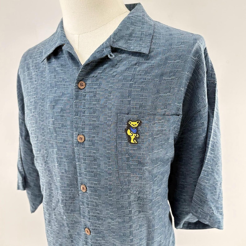 Grateful Dead Dancing Bear Tommy Bahama 100% Seide Shirt (XL) Bild 4