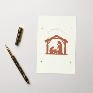 Joy to the World Weihnachtskarte (blank)