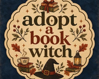 Adopt a Book Witch | Handmade Yarn Witch | Book Lover Gift | Cottagecore Witch Decor | Unique Bookish Gift | Witchy Home Decor
