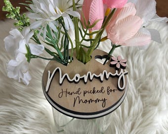 母の日用花瓶蓋トッパー