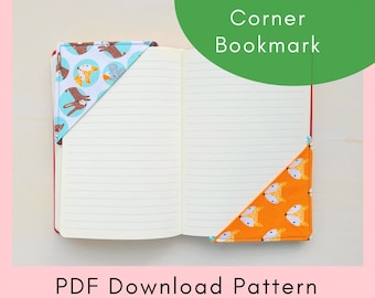 Corner Bookmark Printable Sewing Pattern And Tutorial - PDF Download