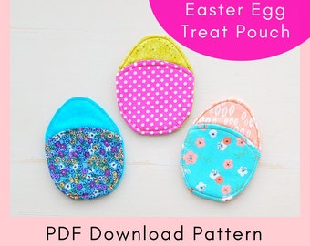 Easter Egg Treat Bag Pouch Printable Sewing Pattern And Tutorial - PDF Download