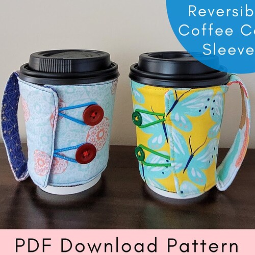 Printable Cozy Cup Holder Sewing Pattern Instant Download Etsy
