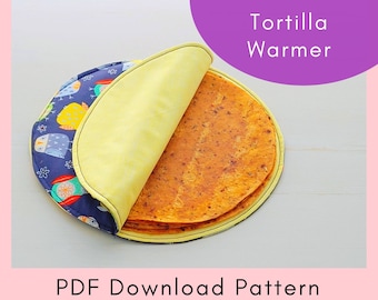 Tortilla Warmer Pouch Printable Sewing Pattern And Tutorial - PDF Download