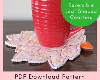 Flower Shaped Coasters Printable Sewing Pattern and Tutorial | Etsy