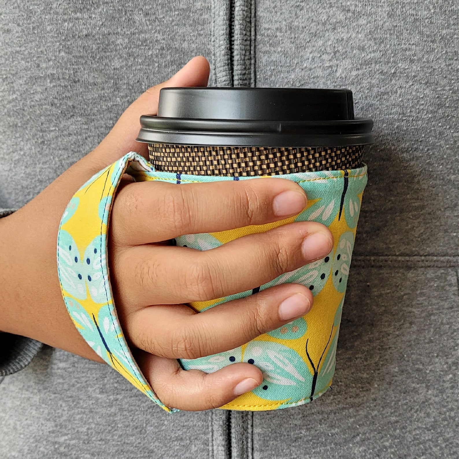Reversible Coffee Cup Sleeve Cozy Pattern and Sewing Tutorial PDF