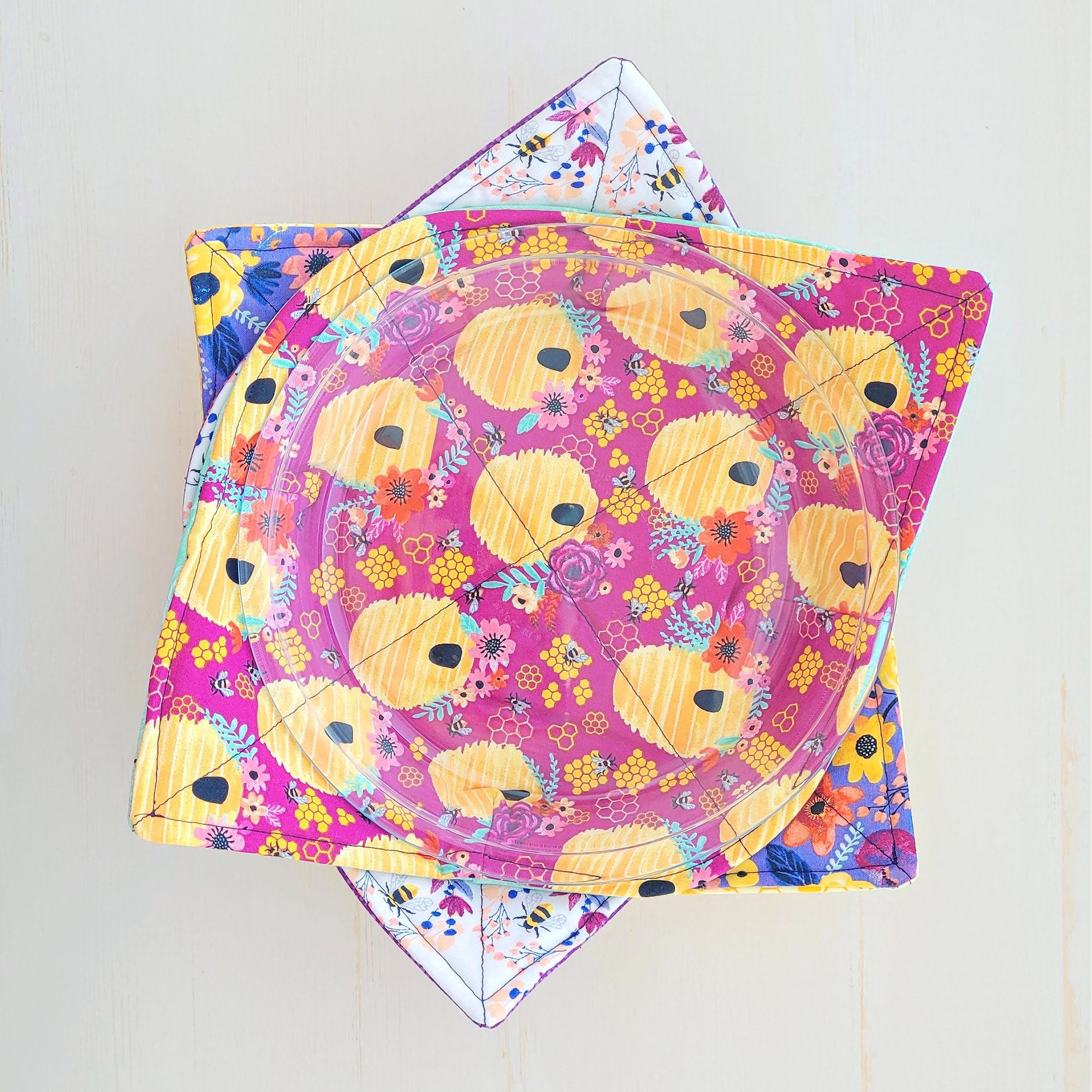 Reversible Pie Plate Cozy Printable Sewing Pattern and Etsy Canada