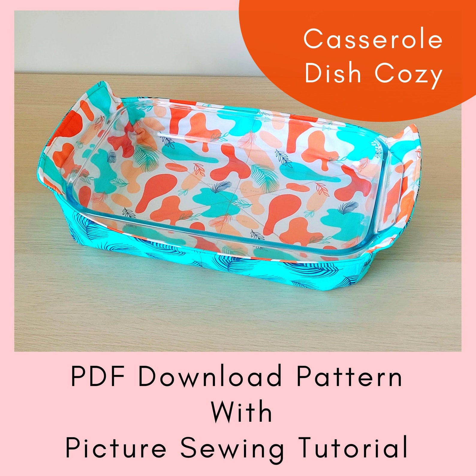 Reversible Casserole Dish Cozy Printable Sewing Pattern and Etsy Canada