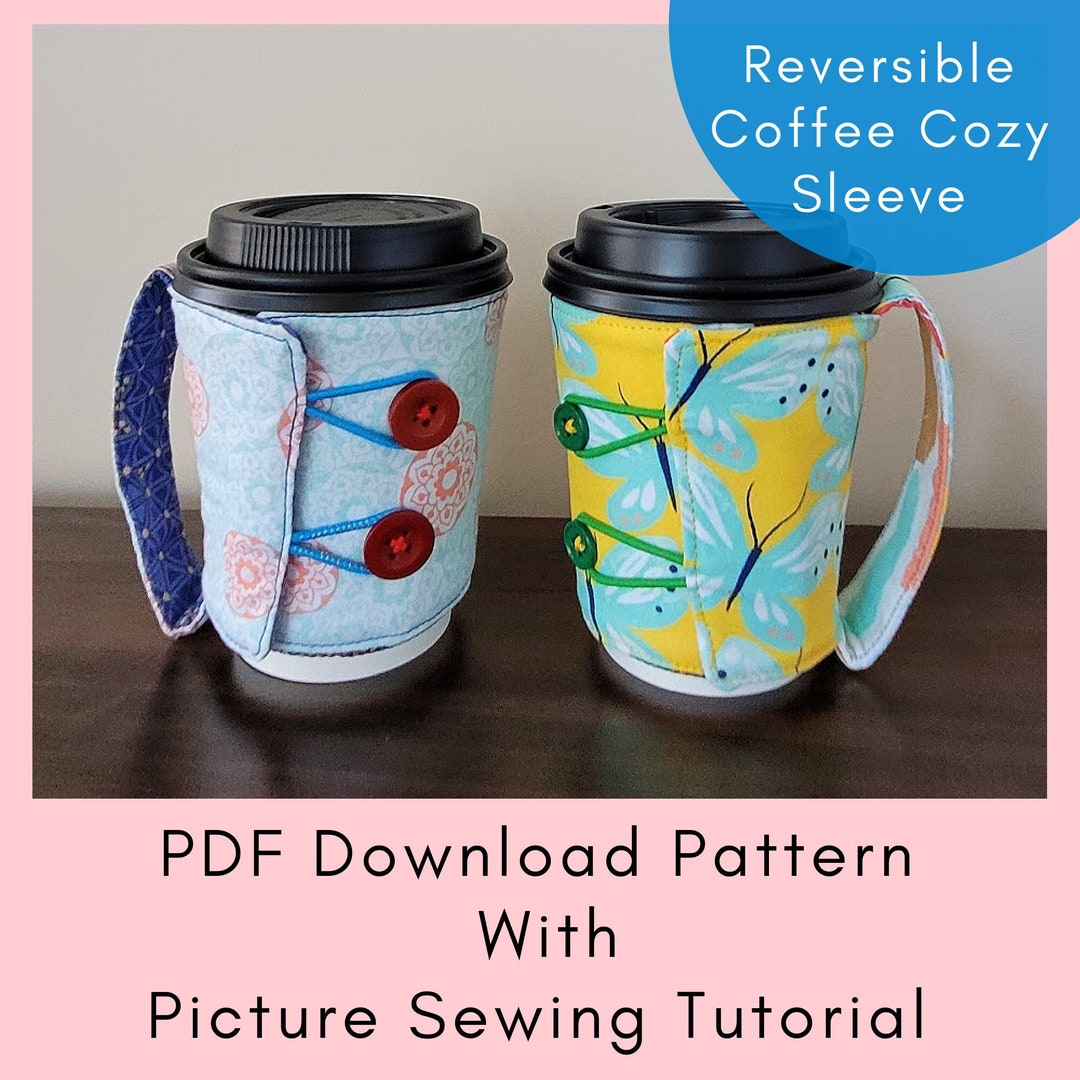 Reusable Espresso Coffee Cup Holder - 2 cup sewing pattern 2135