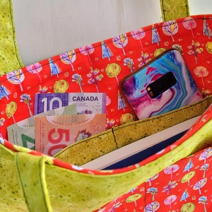 Reversible Library Tote Bag With Pocket Printable Sewing Tutorial - PDF ...