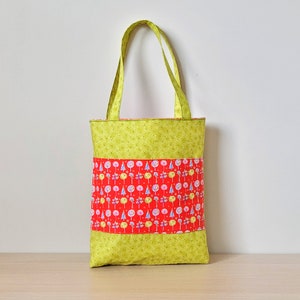 Reversible Library Tote Bag With Pocket Printable Sewing Tutorial - PDF ...