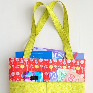 Reversible Library Tote Bag With Pocket Printable Sewing Tutorial - PDF ...