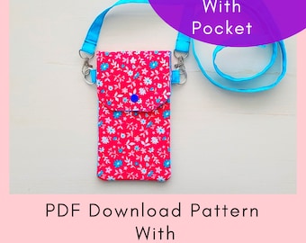 Cell Phone Bag Printable Sewing Pattern And Tutorial - PDF Download