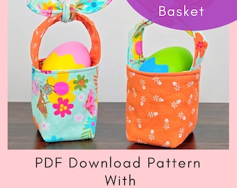 Afdrukbaar mini-paasmandje naaipatroon en zelfstudie - pdf-download